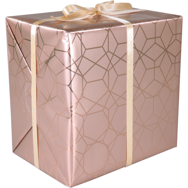 Klika - Cadeaupapier | 50cm | 100m | 74gr/m² | Geo | lila/zilver