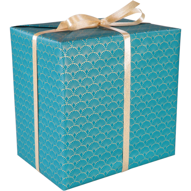 Klika - Cadeaupapier | 50cm | 100m | 80gr/m² | Waaier | goud/groen