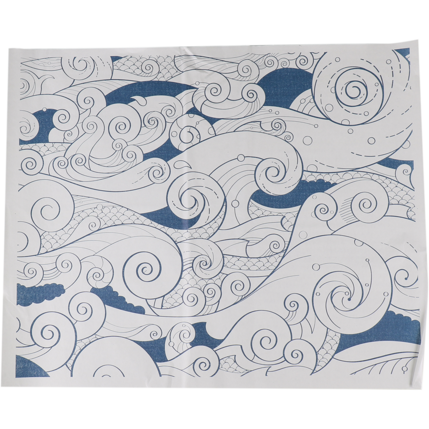 Depa - Vel | edelpackvel | papier + PE | 33x40cm | Waves | wit/blauw | 15 kg