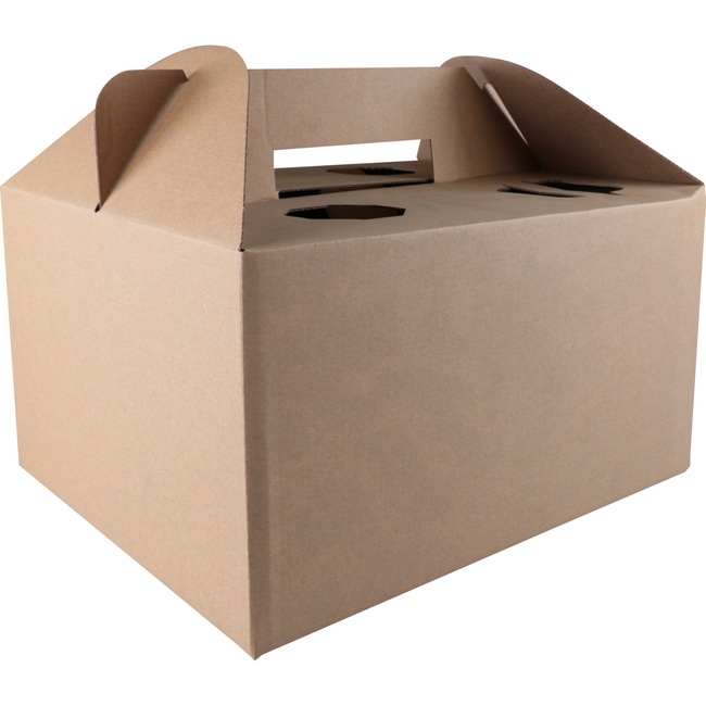 Klika - Maaltijdbezorgbox | golfkarton | 33x26x17cm | bruin | 15 stuks