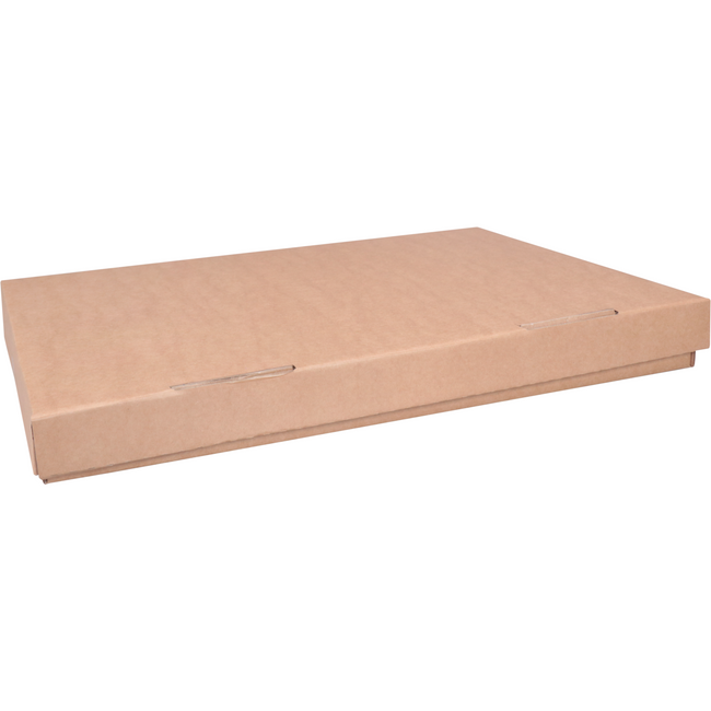 Klika - Vouwdoos | golfkarton | 430x310x40mm | vaste deksel | bruin | 25 stuks