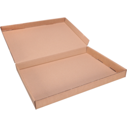 Klika - Vouwdoos | golfkarton | 430x310x40mm | vaste deksel | bruin | 25 stuks
