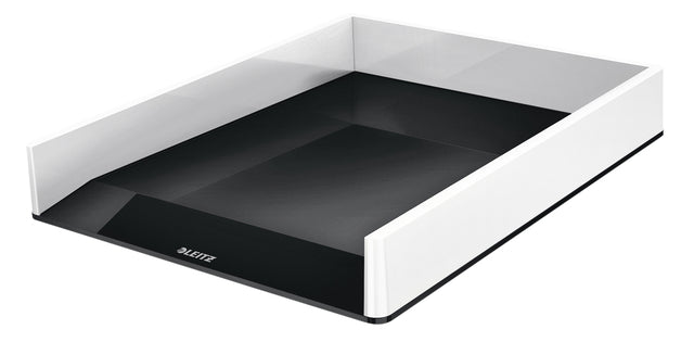 Corbeille à courrier Leitz WOW A4 blanc/noir | 4 pièces