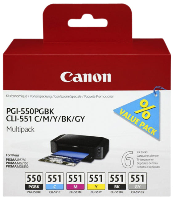 Canon - Inktcartridge canon pgi-550 + cli-551 zw + 5kl