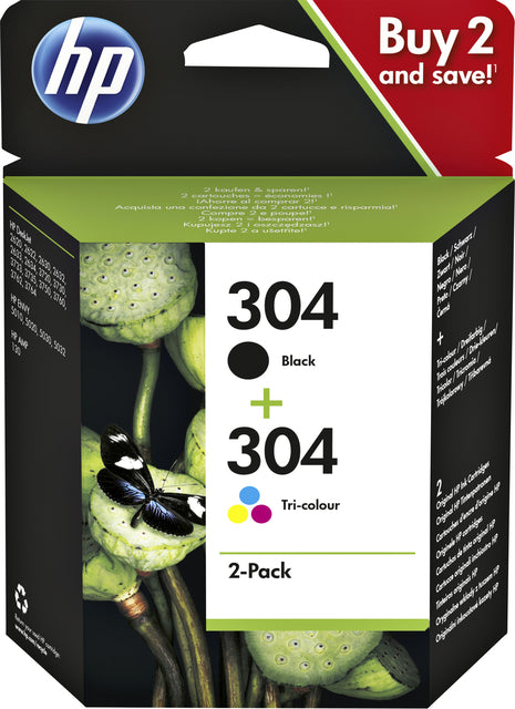 HP - Inktcartridge hp 3jb05ae 304 zwart + kleur