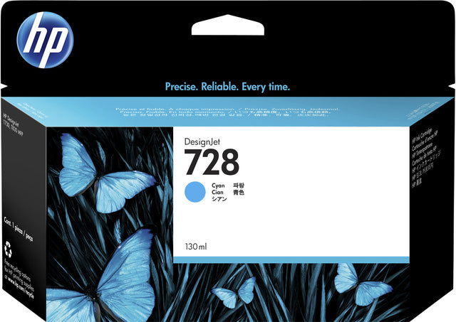HP - Inktcartridge hp f9j67a 728 blauw