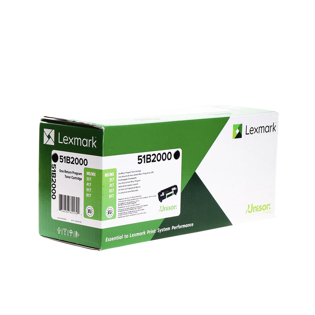 Cartouche de toner Lexmark 51B2000 noir