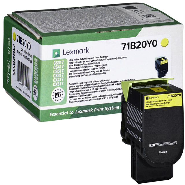 Cartouche de toner Lexmark 71B20Y0 jaune