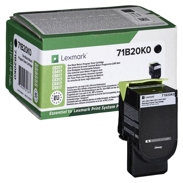Cartouche de toner Lexmark 71B20K0 noir