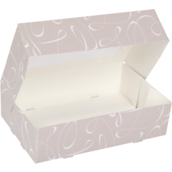 Klika - Gebaksdoos | Swirl | karton + PET | 19x12.5x5cm | met venster | 200 stuks