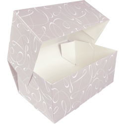 Klika - Gebaksdoos | Swirl | karton | 21x14x9cm | zonder venster | 100 stuks