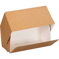 Klika - Gebaksdoos | karton | 18x10x9cm | zonder venster | bruin | 100 stuks