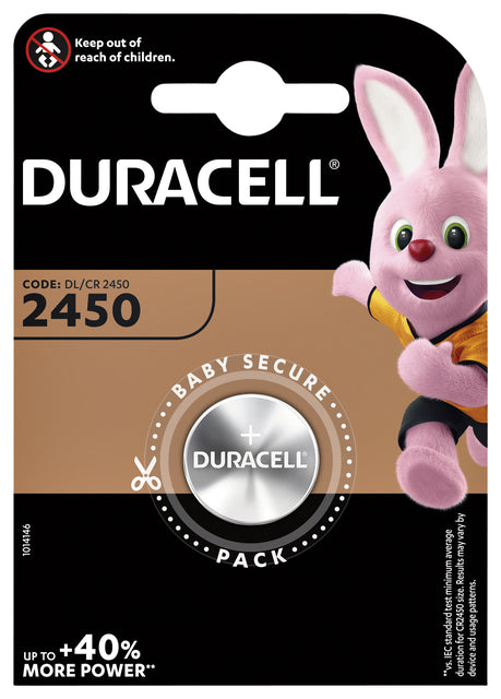 Pile bouton Duracell 1xCR2450 lithium Ø24mm 3V-540mAh | 10 morceaux