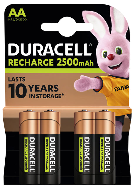 Batterie rechargeable Duracell 4xAA 2500mAh Ultra | 10 morceaux