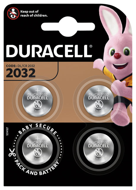 Pile bouton Duracell 4xCR2032 lithium Ø20mm 3V-180mAh | 6 morceaux