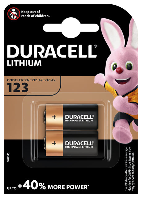 Batterie Duracell 2xCR123 lithium haute puissance | 10 morceaux