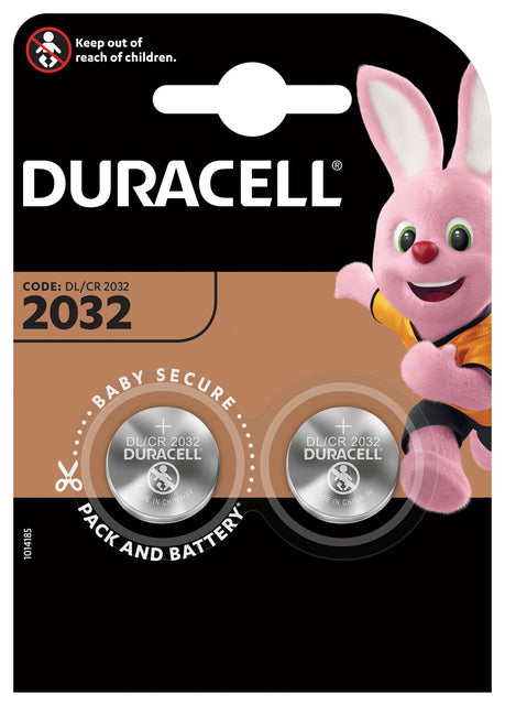Pile bouton Duracell 2xCR2032 lithium Ø20mm 3V-180mAh