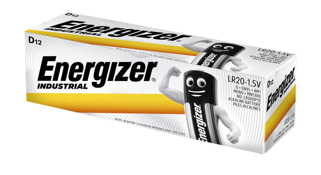 Batterie alcaline industrielle D boîte de 12 pièces