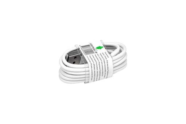 Green Mouse - Kabel green mouse usb lightning a 1 meter wit | 10 stuks