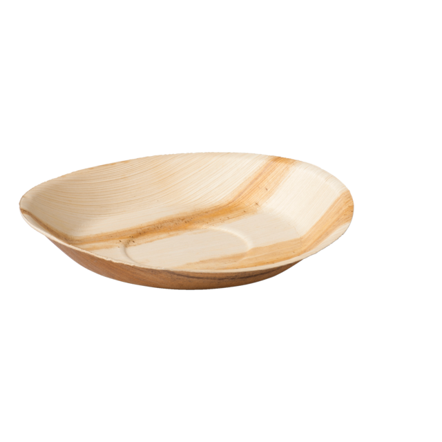 Assiette Biodore | rond | 1 compartiment | feuille de palmier | Ø22cm | naturel | 25 pièces
