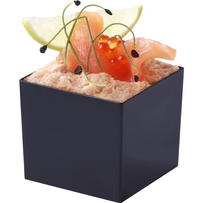 Depa - Amuse bakje PS vierkant 42x42mm zwart 50 stuks