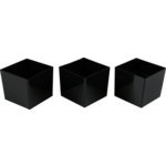 Depa - Amuse bakje PS vierkant 42x42mm zwart 50 stuks