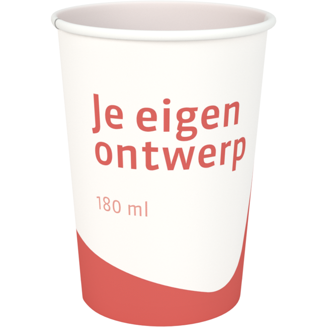 Klika - Koffiebeker | Je eigen ontwerp | Karton + PE | enkelwandig | 180ml | 7.5oz | 92mm | 1000 stuks