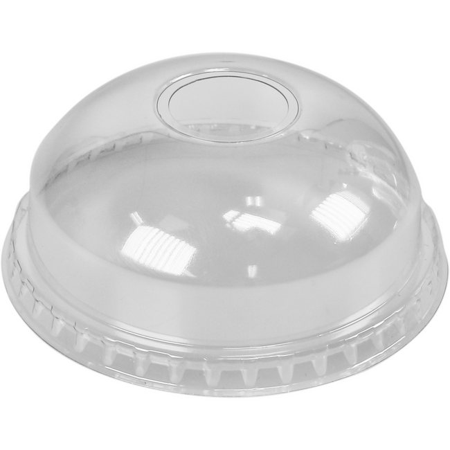 Klika - Dome deksel Ø95mm, met gat 25mm transparant 50st