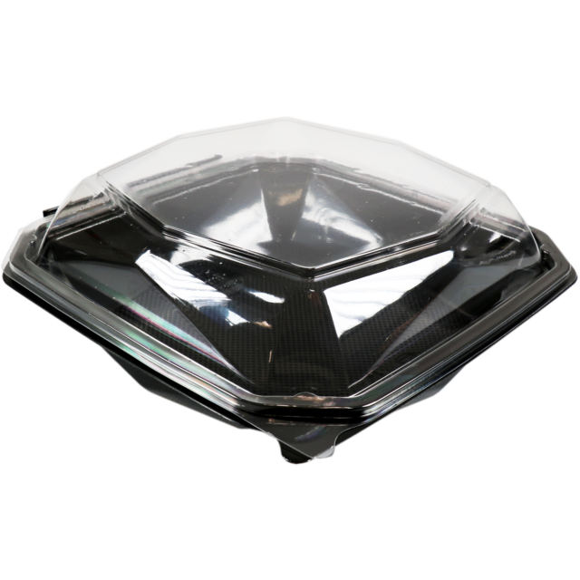 Klika - Bak | PET | 1240ml | Ø185mm | octaviewbox | 70mm | zwart/transparant | 255 stuks