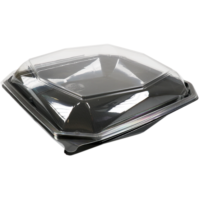 Klika - Bak | PET | 1580ml | Ø225mm | octaviewbox | 65mm | zwart/transparant | 100 stuks