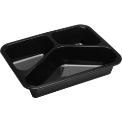 Klika - Bak | PP | 3-vaks | spuitgiet | menubak | 228x178x45mm | zwart | 232 stuks
