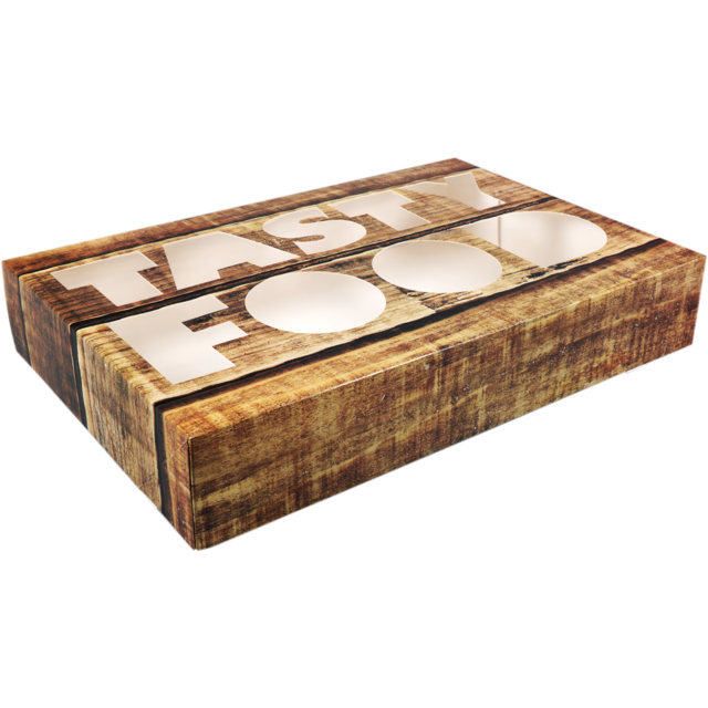 Klika - Partydoos/ cateringdoos Tasty Food 45x32x8cm 10 stuks
