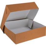 Boîte Col de Cygne Biodore | papier kraft + PLA | 30x30x9cm | marron | 10 morceaux