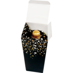 Klika - Flesdoos | Party Spot-On | golfkarton | 1 fles | 93x93x330mm | zwart/wit/goud | 10 stuks