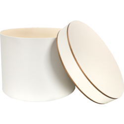 Klika - Geschenkdoos | Wave | karton | 20cm | Ø25cm | wit/goud | 1 stuks