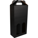 Klika - Draagkarton | Basic line | 2 flessen | golfkarton | zwart | 100 stuks