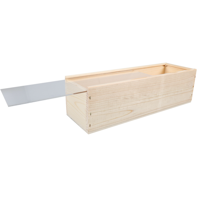 Klika - Wijnkist voor 1 fles 340x95x85mm met PLEXIGLAS schuifdeksel