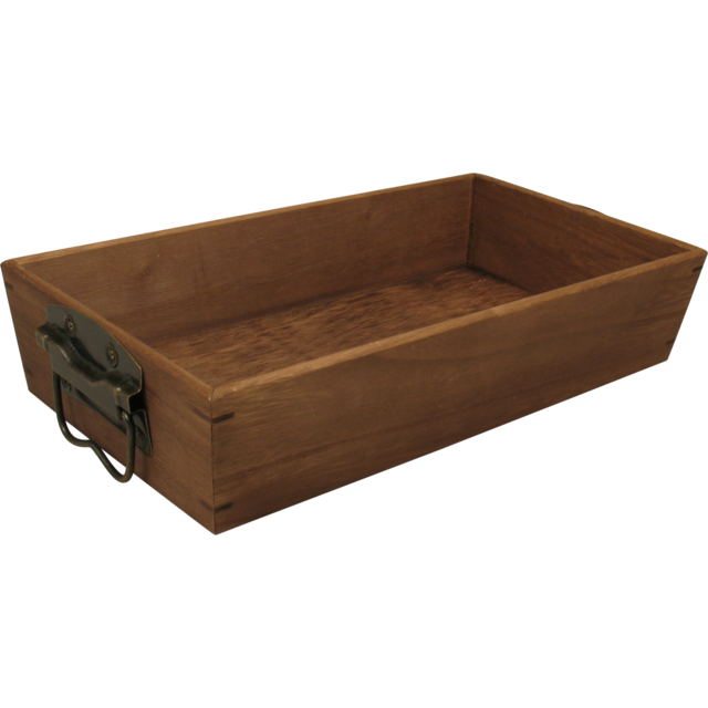 Klika - Dienblad | 36x19x7.5cm | hout | oudbruin | 1 stuks