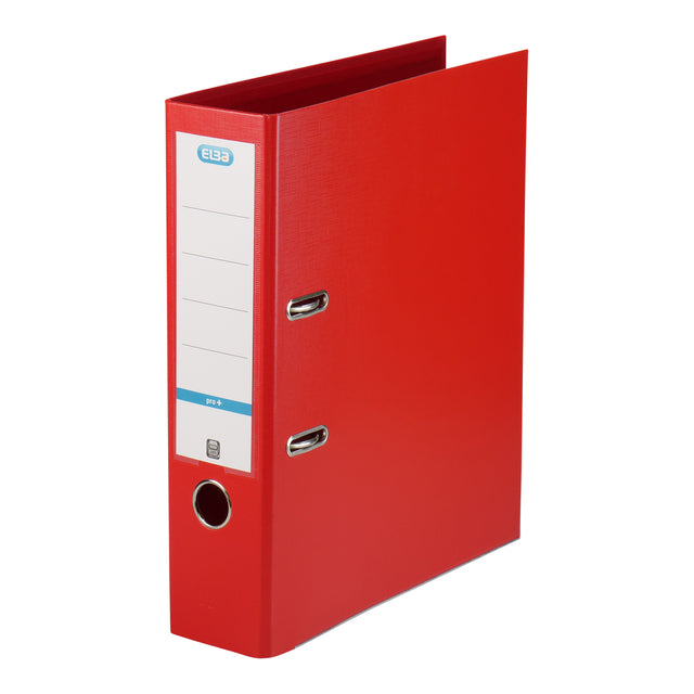 Chemise Elba Smart Pro+ A4 80mm PP rouge | 10 morceaux