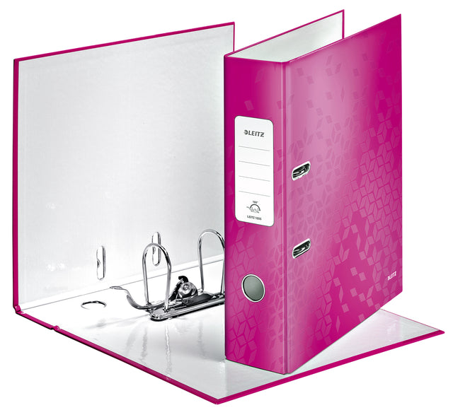Chemise Leitz WOW 180° A4 80mm carton rose | 10 morceaux
