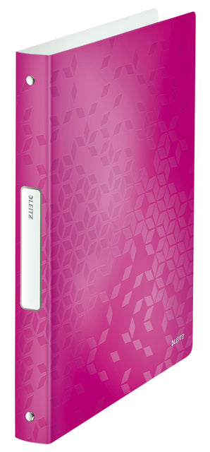 Classeur à anneaux Leitz WOW A4 4 anneaux O-mech 25mm PP rose
