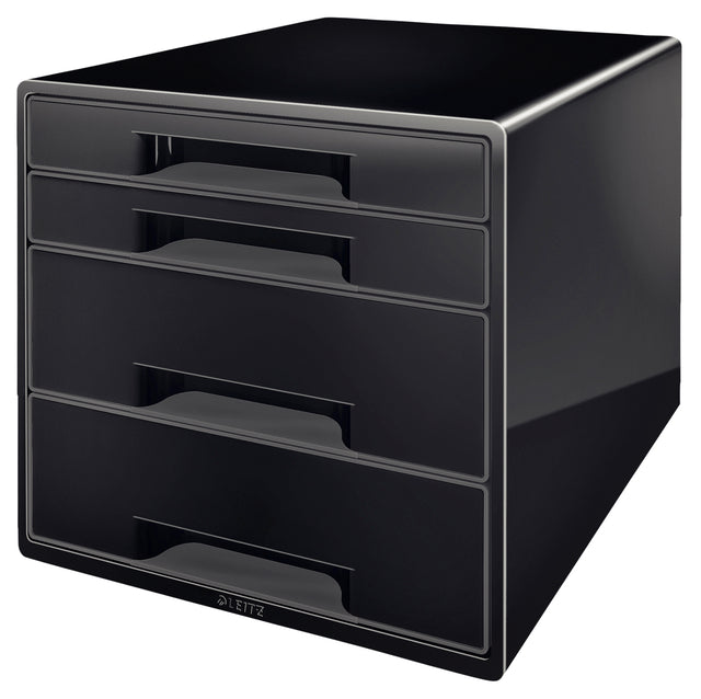 Leitz - Ladenblok leitz wow cube a4 maxi 4 laden zwart
