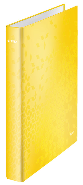 Classeur à anneaux Leitz WOW A4 2 anneaux D-mech 25mm carton jaune