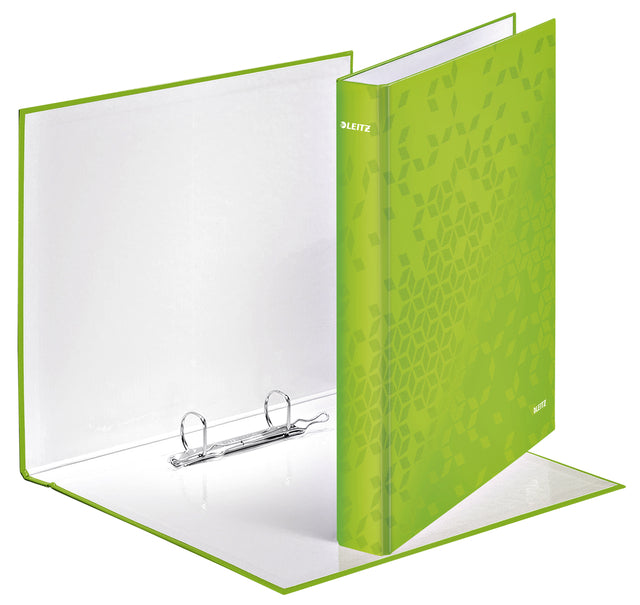 Classeur à anneaux Leitz WOW A4 2 anneaux D-mech 25mm carton vert