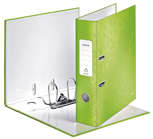 Leitz - Ordner leitz wow 180° gelamineerd 80mm a4 groen