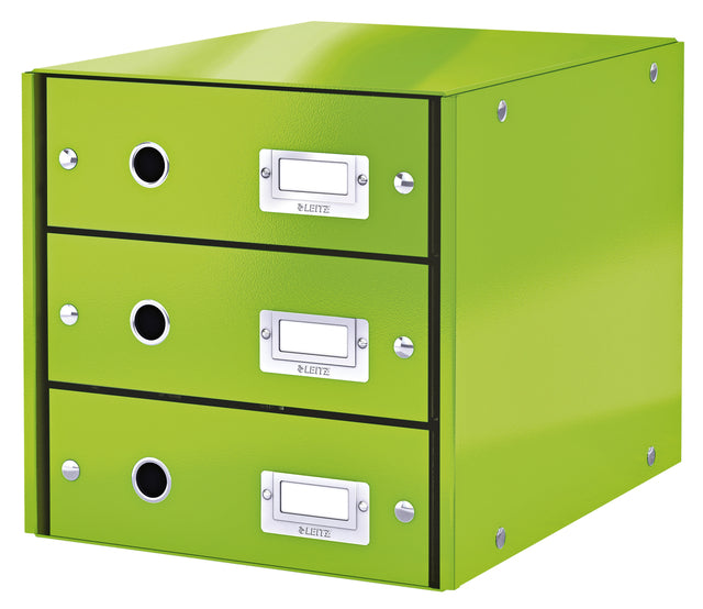 Boîte à tiroirs Leitz WOW Click &amp; Store 3 tiroirs vert