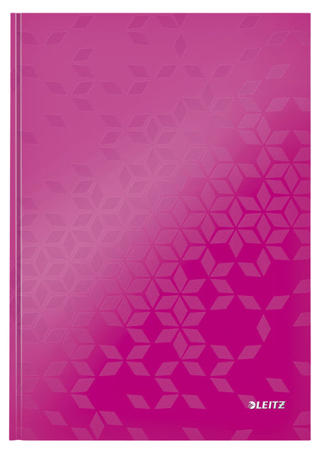 Leitz - Notitieboek leitz wow a4 160blz 90gr lijn roze