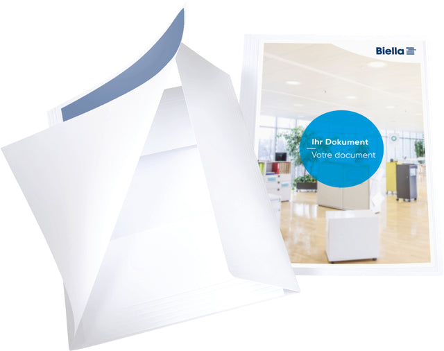Biella - Offertemap pearl 2 a4 met insteektas 3 kleppen wit