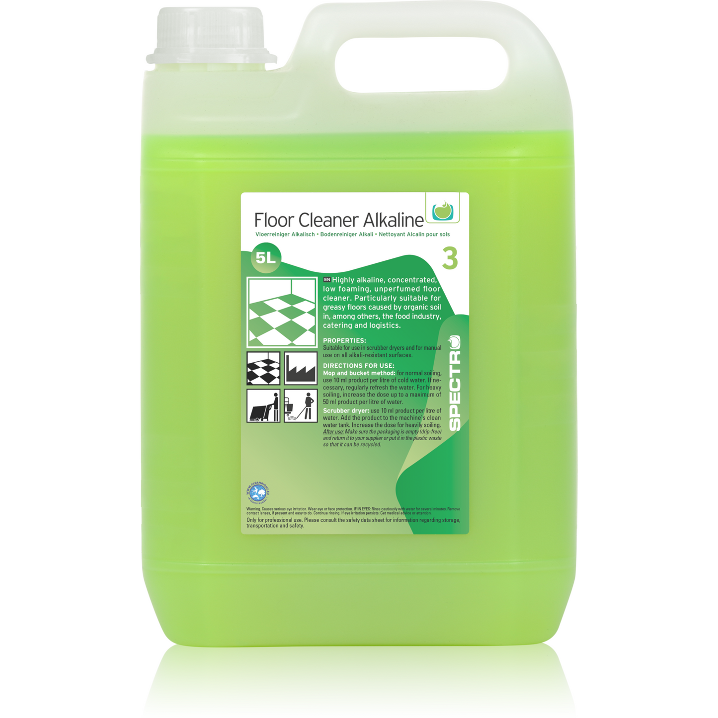 Klika - Vloerreiniger | 5L ongeparfumeerd | pH 11 | groen | 2 stuks