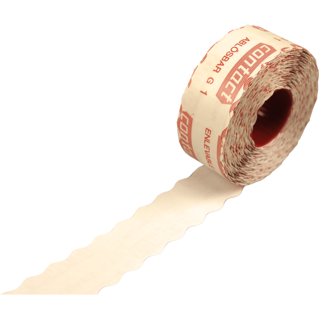 Contact - Etiket | Prijsetiket | papier | afneembaar | 26x12mm | wit | 18 rol